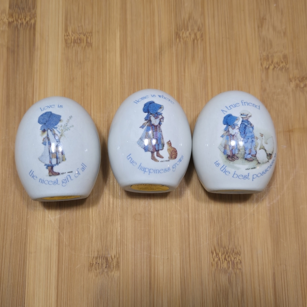 Set of 3 HOLLY HOBBIE Blue Girl Holly hobby eggs